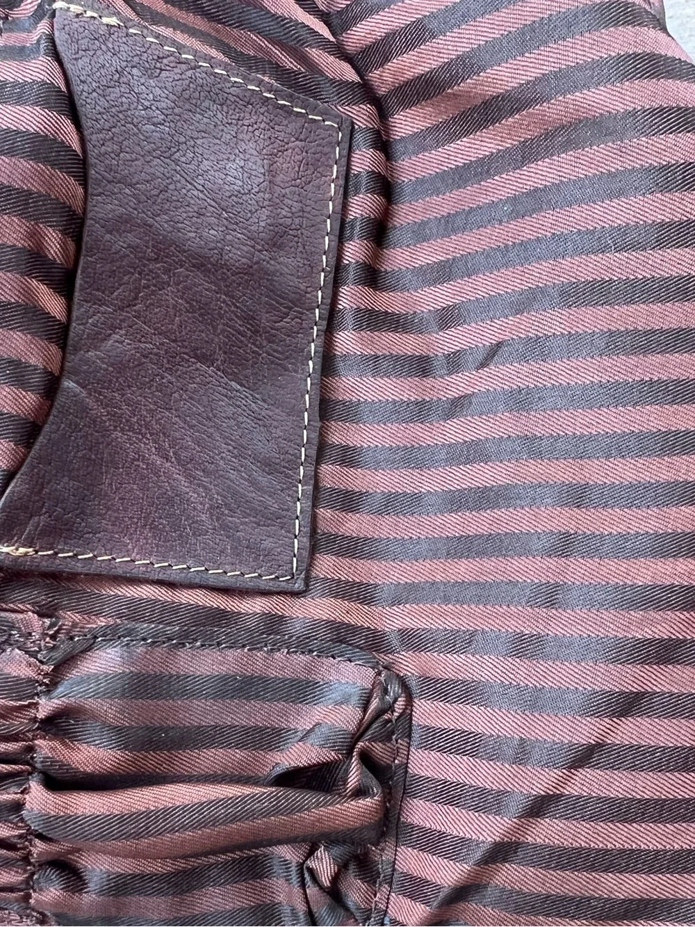 Jack Georges Embossed Leather Crossbody Bag - Dark Burgundy